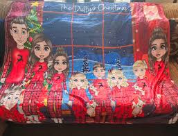 Personalised, Family Christmas fleece blanket. Each person made ...